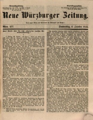 Neue Würzburger Zeitung Donnerstag 6. Oktober 1842