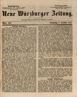 Neue Würzburger Zeitung Samstag 8. Oktober 1842