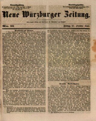 Neue Würzburger Zeitung Freitag 21. Oktober 1842