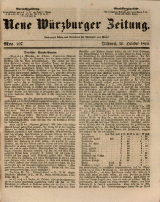 Neue Würzburger Zeitung Mittwoch 26. Oktober 1842