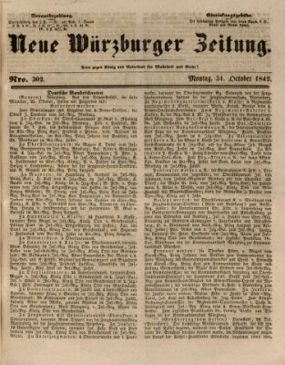 Neue Würzburger Zeitung Montag 31. Oktober 1842