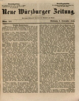 Neue Würzburger Zeitung Mittwoch 9. November 1842