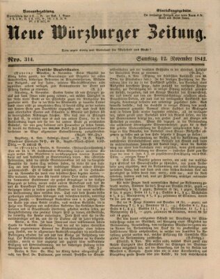 Neue Würzburger Zeitung Samstag 12. November 1842