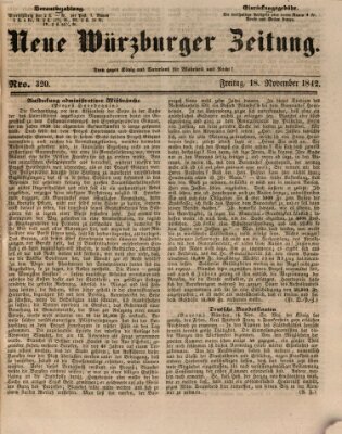 Neue Würzburger Zeitung Freitag 18. November 1842