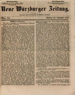 Neue Würzburger Zeitung Montag 28. November 1842