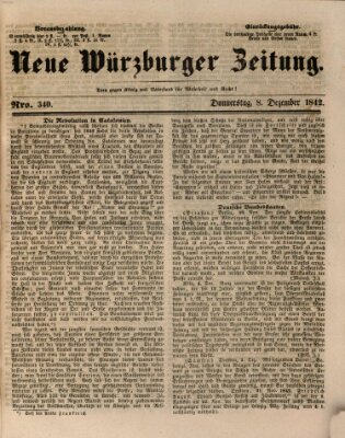 Neue Würzburger Zeitung Donnerstag 8. Dezember 1842