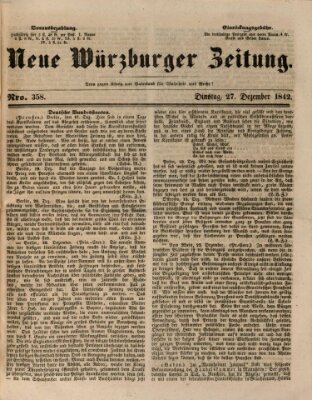 Neue Würzburger Zeitung Dienstag 27. Dezember 1842