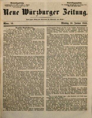 Neue Würzburger Zeitung Montag 16. Januar 1843