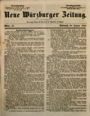 Neue Würzburger Zeitung Mittwoch 18. Januar 1843