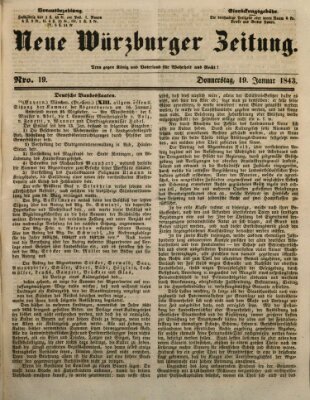 Neue Würzburger Zeitung Donnerstag 19. Januar 1843