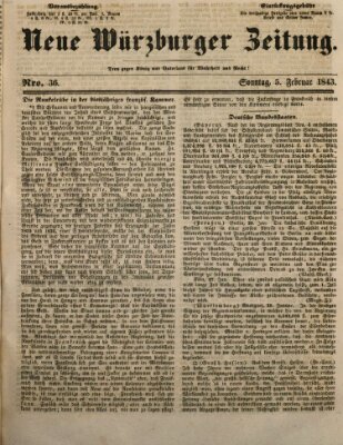 Neue Würzburger Zeitung Sonntag 5. Februar 1843