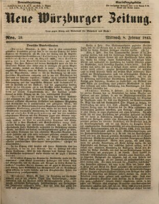 Neue Würzburger Zeitung Mittwoch 8. Februar 1843