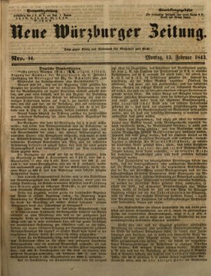 Neue Würzburger Zeitung Montag 13. Februar 1843