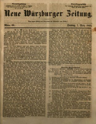 Neue Würzburger Zeitung Dienstag 7. März 1843