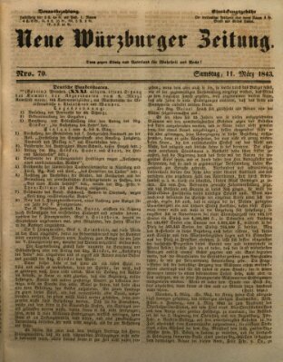 Neue Würzburger Zeitung Samstag 11. März 1843