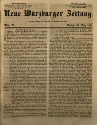 Neue Würzburger Zeitung Montag 20. März 1843