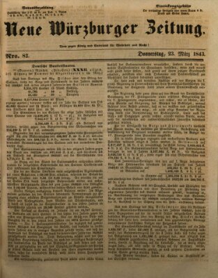 Neue Würzburger Zeitung Donnerstag 23. März 1843