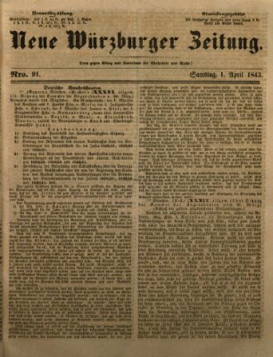 Neue Würzburger Zeitung Samstag 1. April 1843