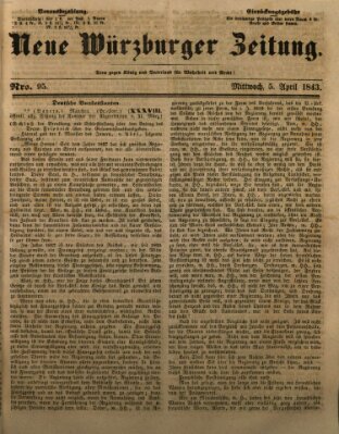 Neue Würzburger Zeitung Mittwoch 5. April 1843