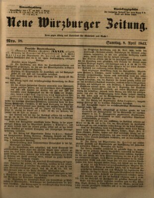 Neue Würzburger Zeitung Samstag 8. April 1843