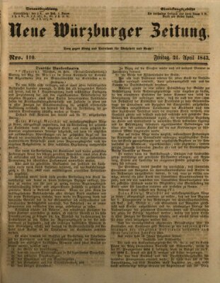 Neue Würzburger Zeitung Freitag 21. April 1843