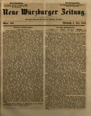 Neue Würzburger Zeitung Mittwoch 3. Mai 1843