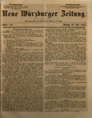 Neue Würzburger Zeitung Freitag 19. Mai 1843