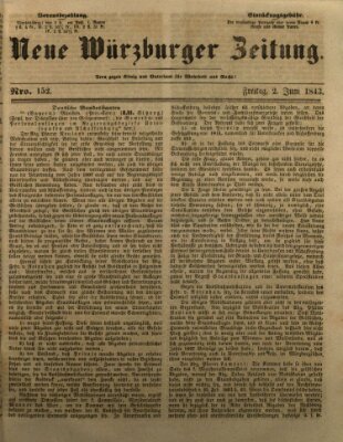 Neue Würzburger Zeitung Freitag 2. Juni 1843