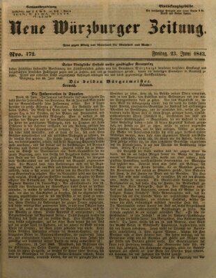 Neue Würzburger Zeitung Freitag 23. Juni 1843