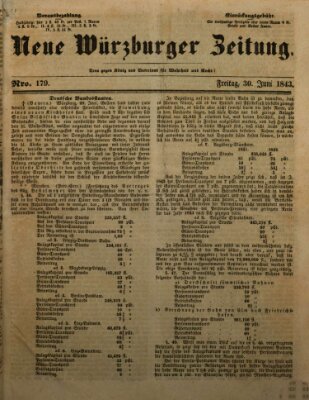 Neue Würzburger Zeitung Freitag 30. Juni 1843