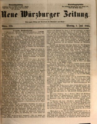 Neue Würzburger Zeitung Montag 3. Juli 1843