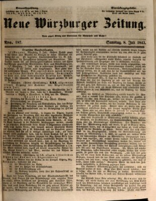 Neue Würzburger Zeitung Samstag 8. Juli 1843