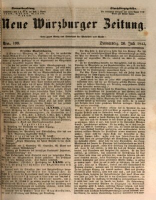 Neue Würzburger Zeitung Donnerstag 20. Juli 1843