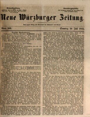 Neue Würzburger Zeitung Sonntag 30. Juli 1843