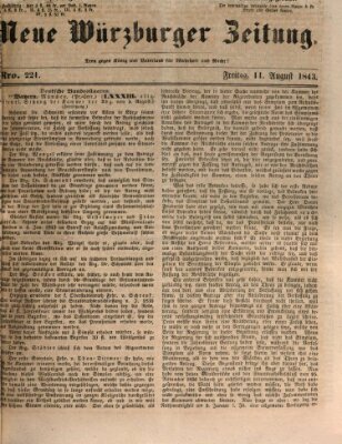 Neue Würzburger Zeitung Freitag 11. August 1843