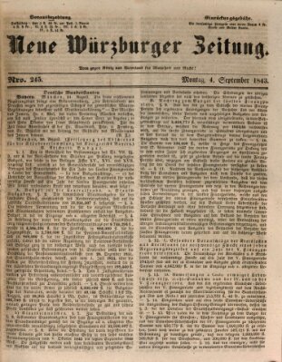 Neue Würzburger Zeitung Montag 4. September 1843