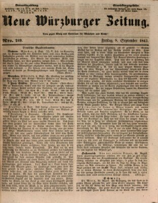 Neue Würzburger Zeitung Freitag 8. September 1843