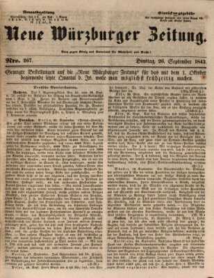 Neue Würzburger Zeitung Dienstag 26. September 1843