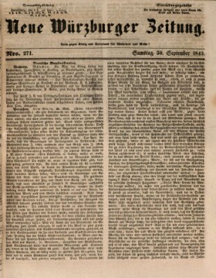 Neue Würzburger Zeitung Samstag 30. September 1843