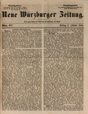 Neue Würzburger Zeitung Freitag 6. Oktober 1843