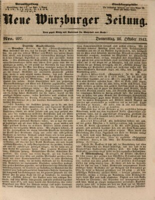 Neue Würzburger Zeitung Donnerstag 26. Oktober 1843