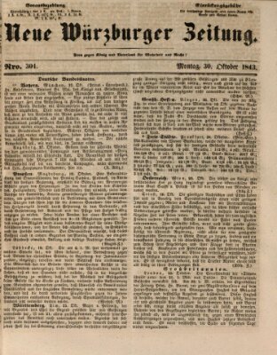 Neue Würzburger Zeitung Montag 30. Oktober 1843