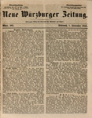 Neue Würzburger Zeitung Mittwoch 1. November 1843