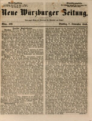 Neue Würzburger Zeitung Dienstag 7. November 1843