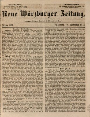 Neue Würzburger Zeitung Samstag 18. November 1843