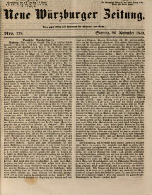 Neue Würzburger Zeitung Sonntag 26. November 1843