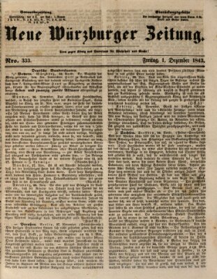 Neue Würzburger Zeitung Freitag 1. Dezember 1843