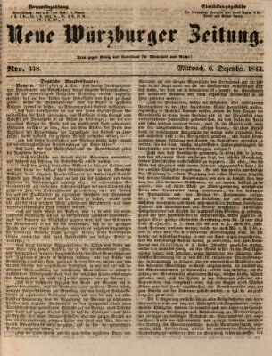 Neue Würzburger Zeitung Mittwoch 6. Dezember 1843