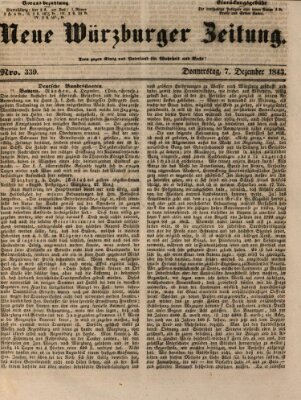 Neue Würzburger Zeitung Donnerstag 7. Dezember 1843