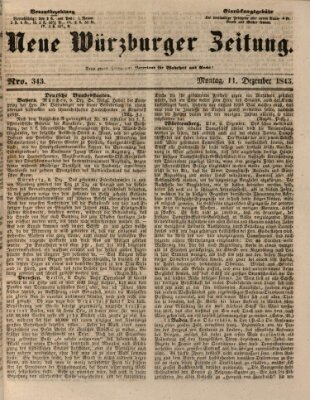 Neue Würzburger Zeitung Montag 11. Dezember 1843